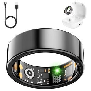 Fitness Ring with Charger Size 11 Smart Health Black